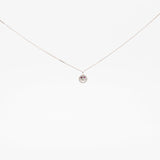 Smiley Face Diamond White Gold Necklace