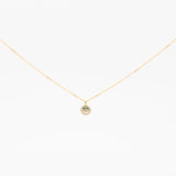 Smiley Face Diamond Yellow Gold Necklace
