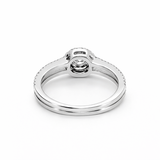 18k White Gold, Halo, Split Shank Engagement Ring, Mind Diamonds, 1 CTW