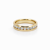 14k Yellow Gold Natural Diamond Channel Set Band 0.55CTW