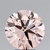 4.00ct Round Lab Grown Diamond (Colour Fancy Light Orangey Pink, Clarity VS1, Cut ID, IGI Certified)