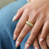 Gold Croissant Ring