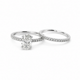 Oval Diamond Wedding Set