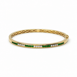 Diamond Emerald Bangle