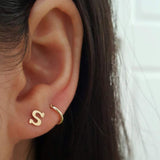 Initial Stud Earrings