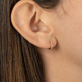 Diamond Huggie Earrings
