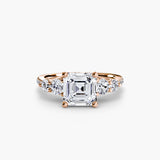 Five Stone Ring with Pavé Band