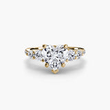 Five Stone Ring with Pavé Band