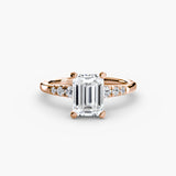Solitaire with Shoulder Accents