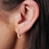 Tube Gold Hoop Earring