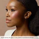 Round Lab Diamond Bezel Stud Earrings