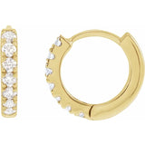 Lab Diamond Huggie Hoop Earrings