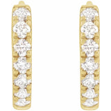 Lab Diamond Huggie Hoop Earrings