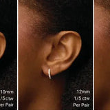 Lab Diamond Huggie Hoop Earrings
