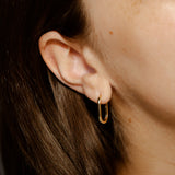 Elongated Hoop Earrings