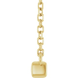 Lab Diamond French Set Bar Necklace