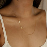 Side Initial Necklace