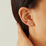 Initial Stud Earrings