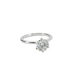 14k White Gold 1.47CT Round Shape Diamond Solitaire 6 Prong