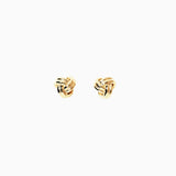 Gold Love Knot Stud Earrings